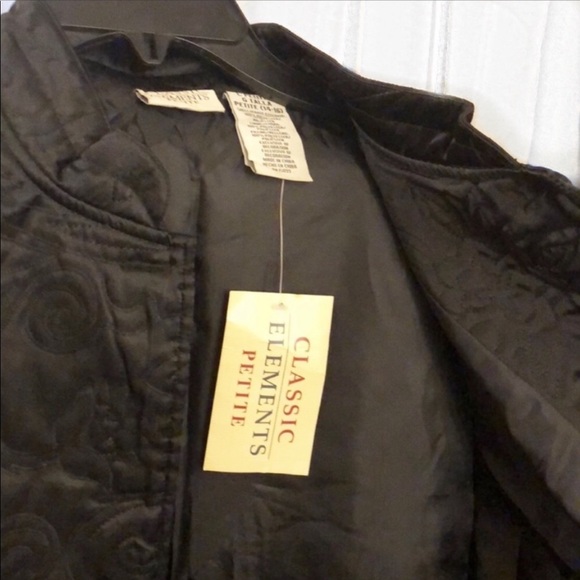 Classic Elements Black Satin Jacket, size L (Petite) - Picture 4 of 7